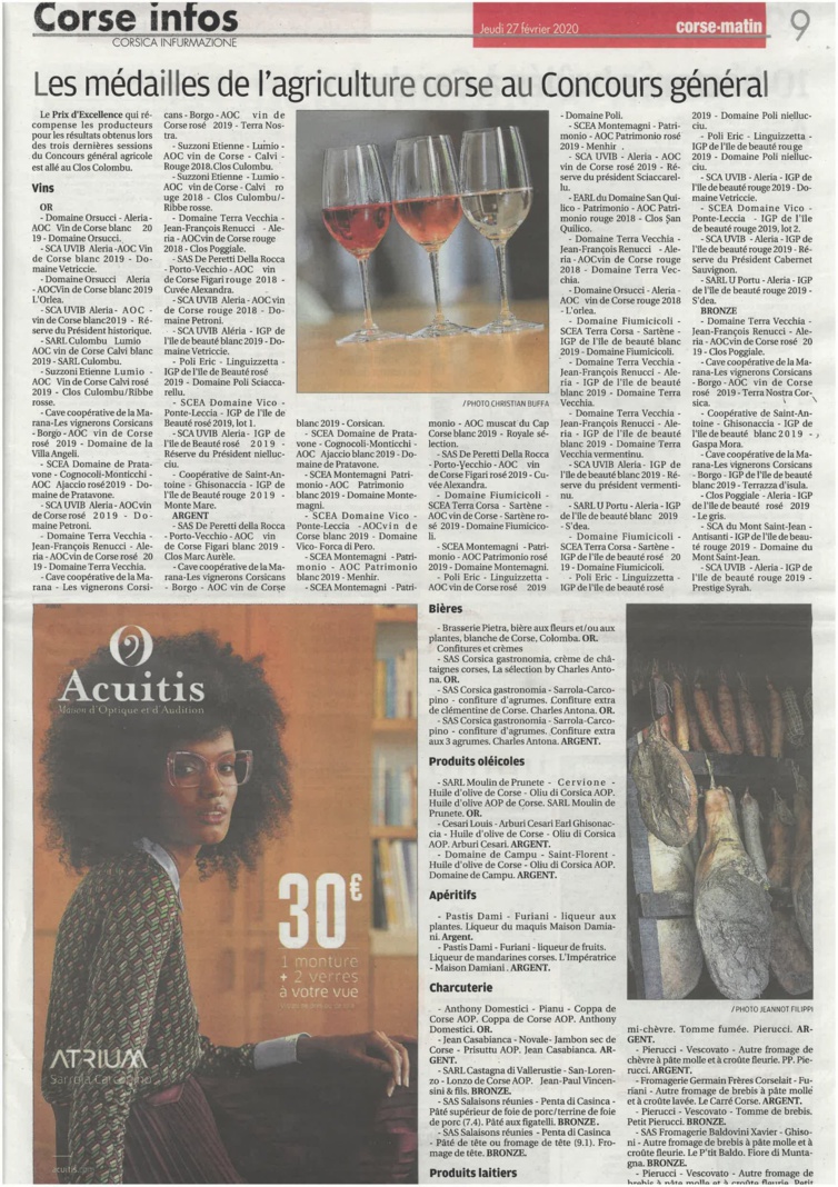 Salon de l'agriculture, la Corse honorée Salon de l'agriculture, la Corse honorée