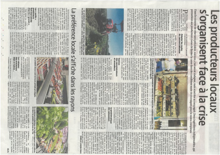 Covid 19 : Les agriculteurs s'adaptent face à la crise Covid 19 : Les agriculteurs s'adaptent face à la crise