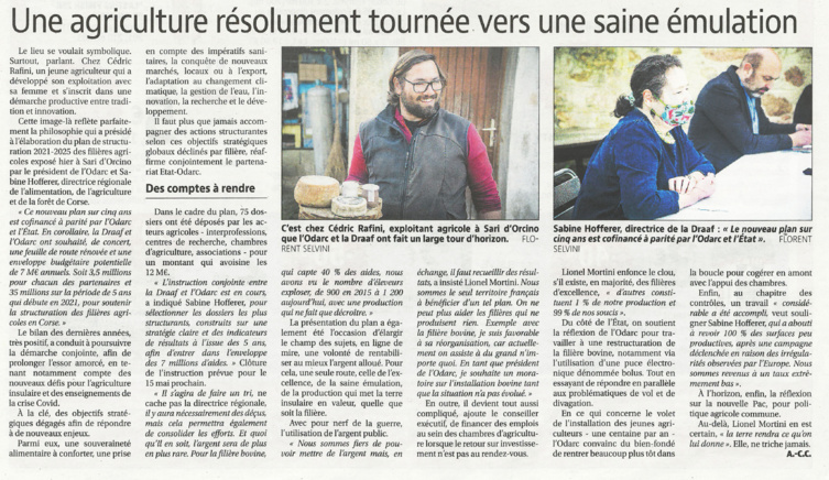 Présentation du "Plan Ambition", accompagnement financier de la structuration des filières Présentation du "Plan Ambition", accompagnement financier de la structuration des filières