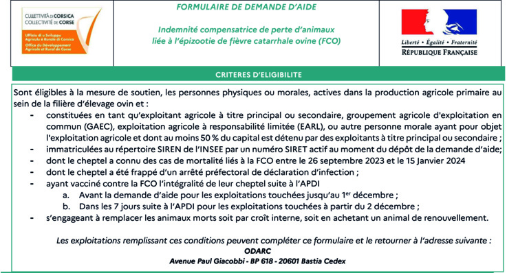 Fièvre catarrhale, une aide d’urgence pour une situation de crise Fièvre catarrhale, une aide d’urgence pour une situation de crise