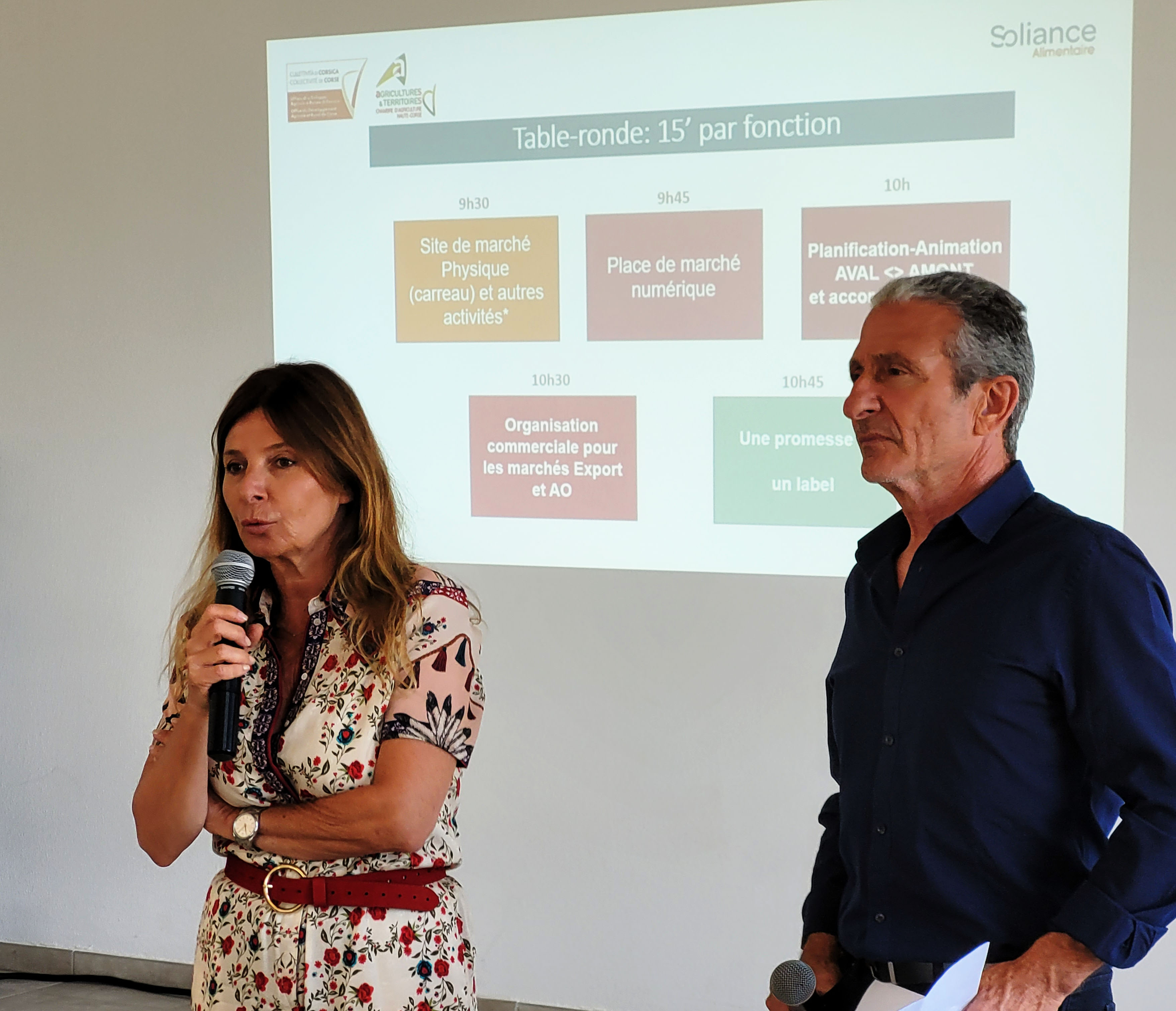 Marie-Pierre Bianchini, Directrice par interim de l'ODARC et Joseph Colombani, Président Chambre Agriculture 2B Marie-Pierre Bianchini, Directrice par interim de l'ODARC et Joseph Colombani, Président Chambre Agriculture 2B