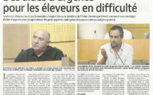 Le Président Dumenicu Livrelli annonce des aides d'urgences pour les éleveurs en difficulté. Le Président Dumenicu Livrelli annonce des aides d'urgences pour les éleveurs en difficulté.
